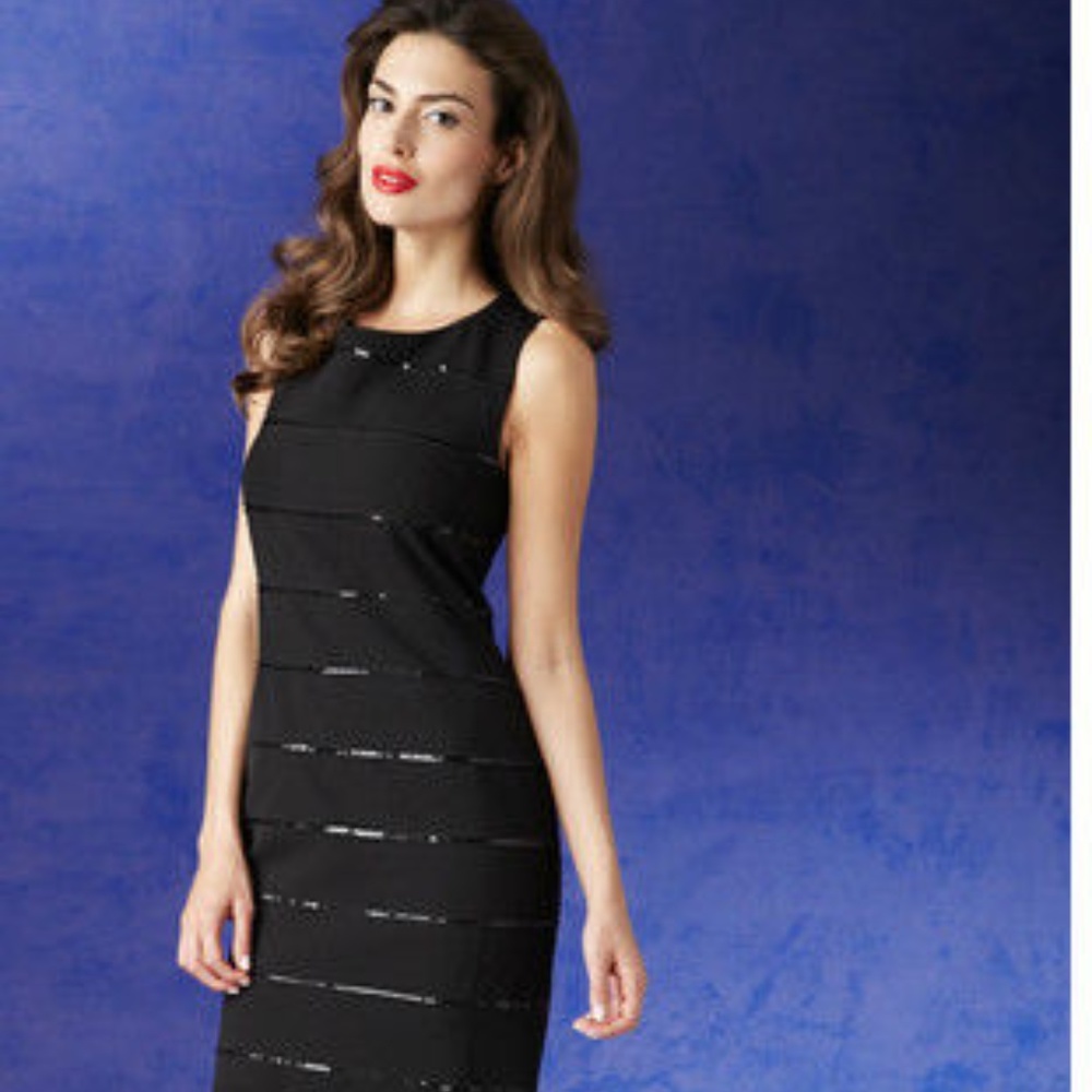 Adrienne Vittadini 'Evette' Sequin Stripe  Dress